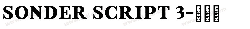 Sonder Script 3字体转换